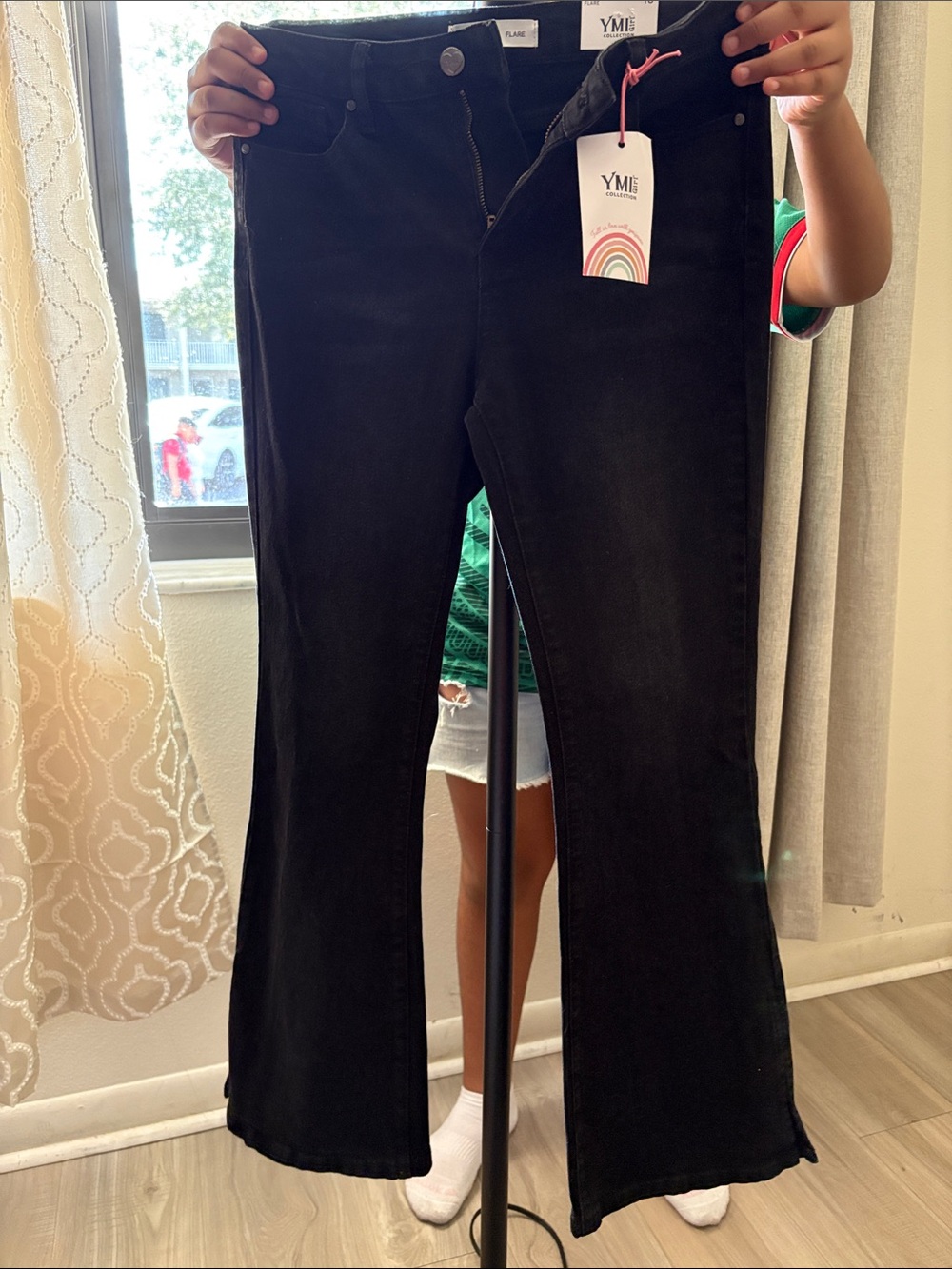 YMI Black Flared High-Rise Jeans